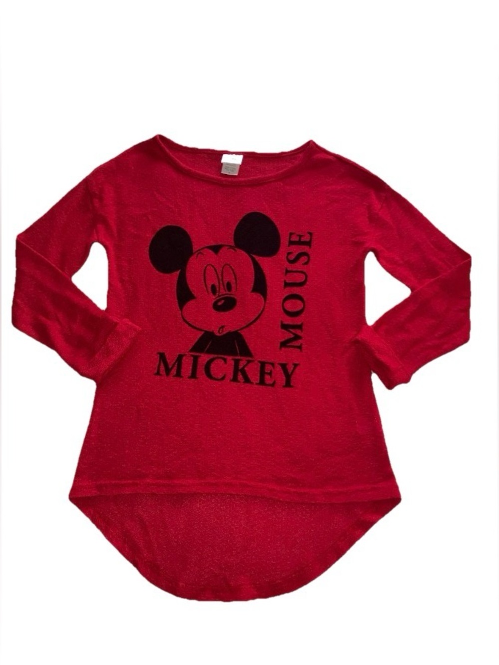 Disney Mickey Mouse Red Sweater 3/4 Sleeves